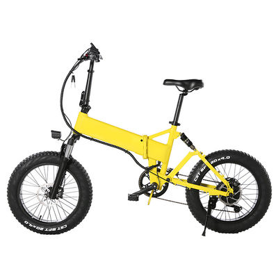 Xe đạp điện có thể gập lại lốp béo 28MPH, Xe đạp điện 7 tốc độ 6061Alu