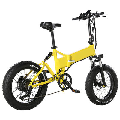 Xe đạp điện có thể gập lại lốp béo 28MPH, Xe đạp điện 7 tốc độ 6061Alu