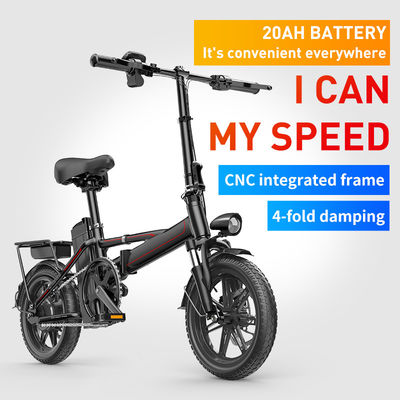 Xe đạp điện gấp nhẹ 48T Alu có thể thu gọn 125kg Tải trọng tối đa