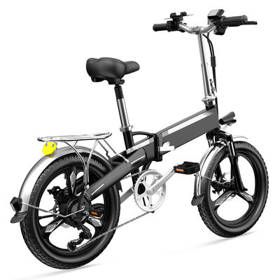 Hợp kim nhôm Hệ thống treo đầy đủ nhẹ nhất Ebike, Xe đạp điện 7 tốc độ 20in