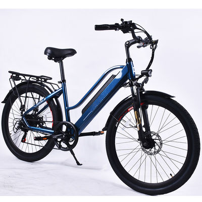 Xe đạp điện đi lại thành phố 36V, Xe đạp điện 7 tốc độ không gỉ sét City Cruiser