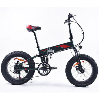 Xe đạp điện gấp lốp béo 18MPH, xe đạp điện 48V 20 lốp béo với xích KMC