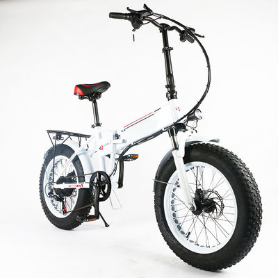 6Speed ​​Fat Wheel Gấp Xe đạp điện, Xe đạp leo núi gấp 120kg tải trọng