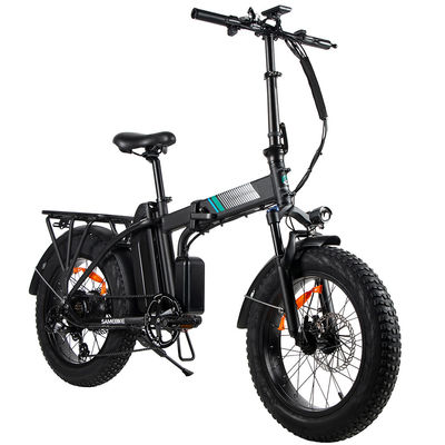 Xe đạp điện gấp 0,5KW Fat Tire, 180kg Tải an toàn Gấp Lốp Fat Ebike