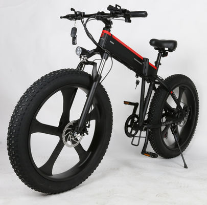 Xe đạp điện 26 inch 48v 1000w Fat Tire Mountain Snow Xe đạp điện gấp